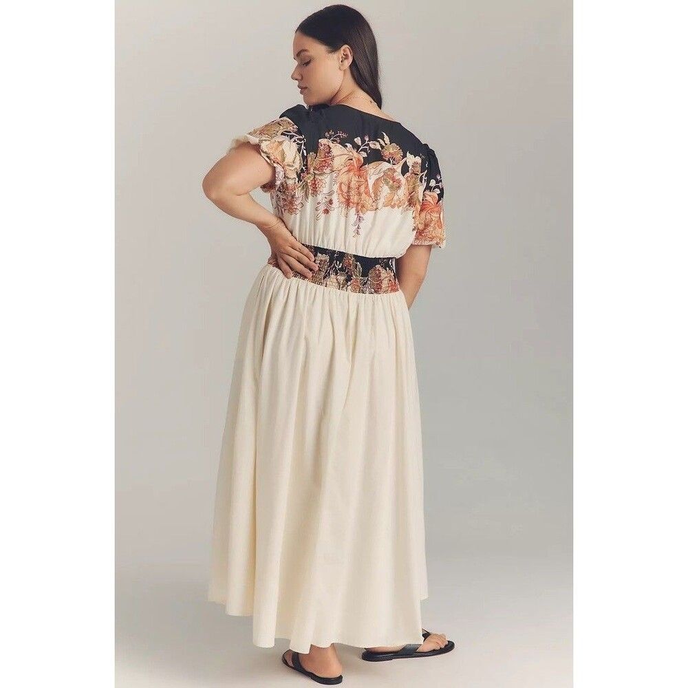 Anthropologie The heynasreen Katerina Button-Front Dress 1X NEW - Picture 7 of 9